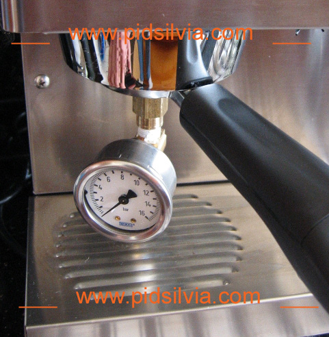 Pressure gauge for miss Rancilio Silvia espresso machine with PID controller